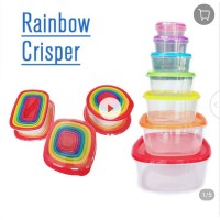 7 pieces of rainbow crisper bowl 
